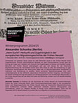 Ankündigung Vortrag Prof. Dr. Schunka