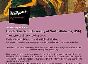 Aushang mit Informationen zu dem Vortrag von Prof. Ulrich Groetsch am FZG