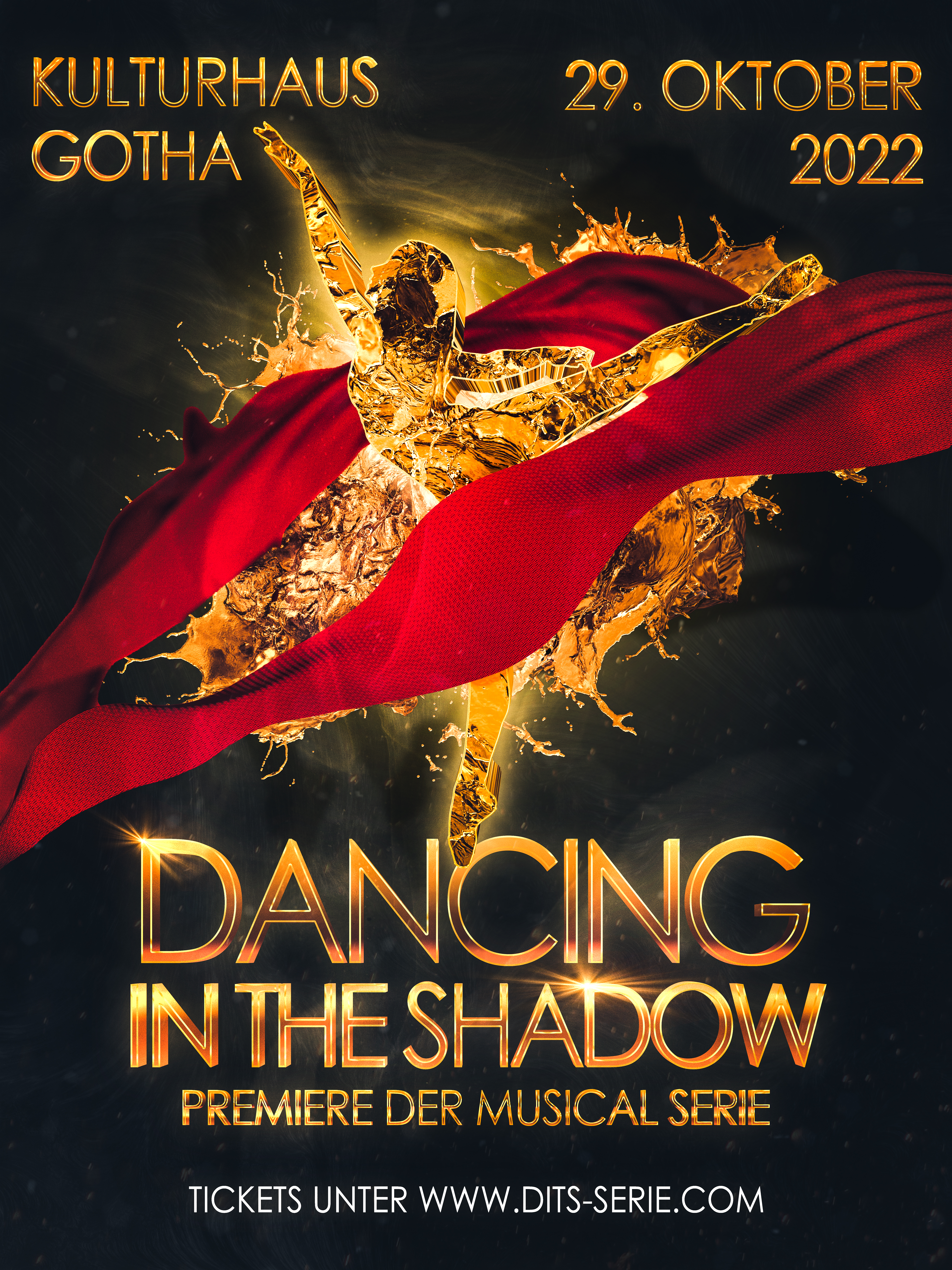 Optische Einladung zur Premiere der Musical Serie "Dancing in the Shadow"